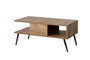 Hanah Home Mesa de Centro Bukle Pino Atlántico y Negro